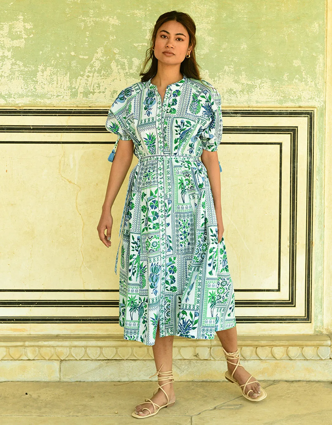 Tropic Midi Dress - Blue Green sold by White & Co product image thumbnail 5
