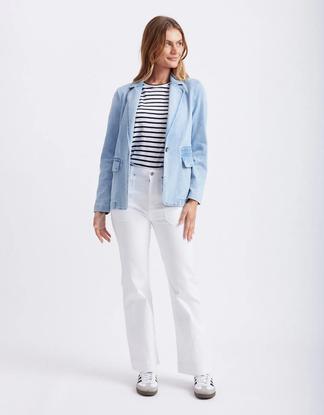 Denim Blazer - Ice Blue sold by White & Co product image thumbnail 5