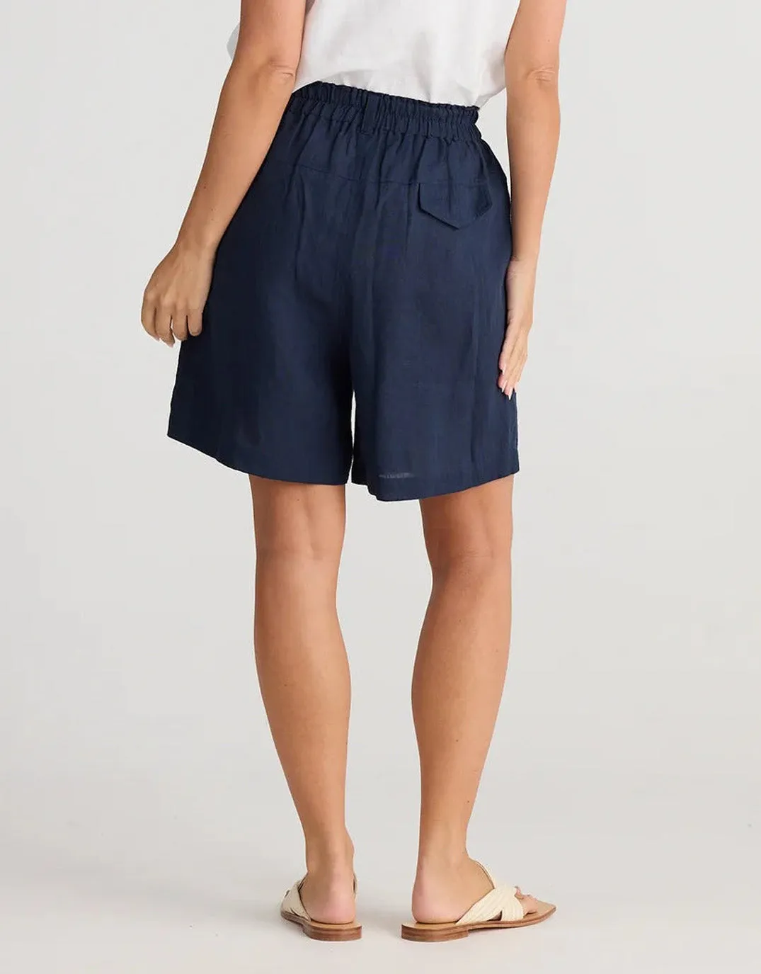 Captain Linen Shorts - Navy sold by White & Co product image thumbnail 4