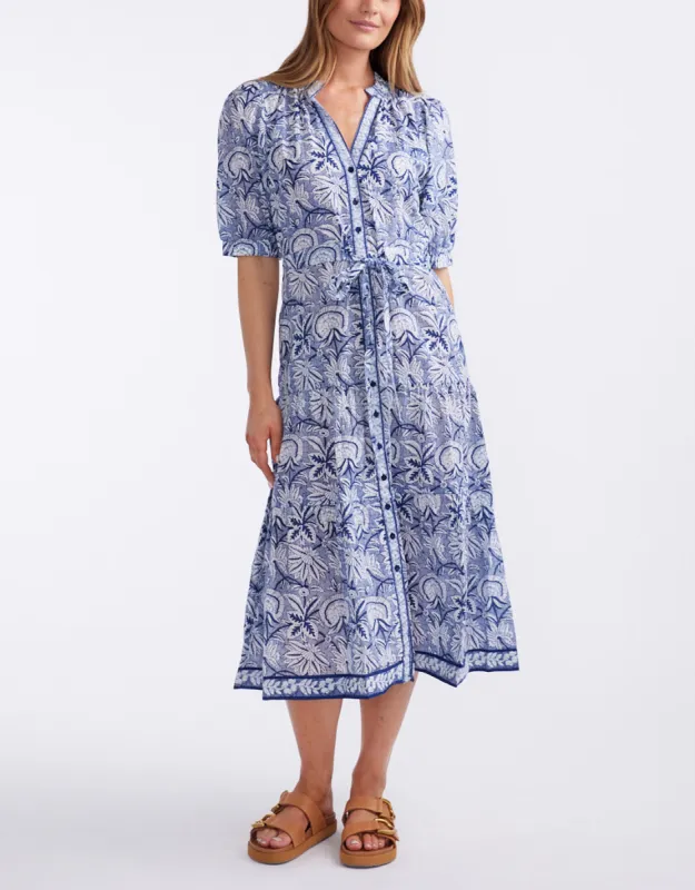 Austen Midi Dress - Malta Navy sold by White & Co