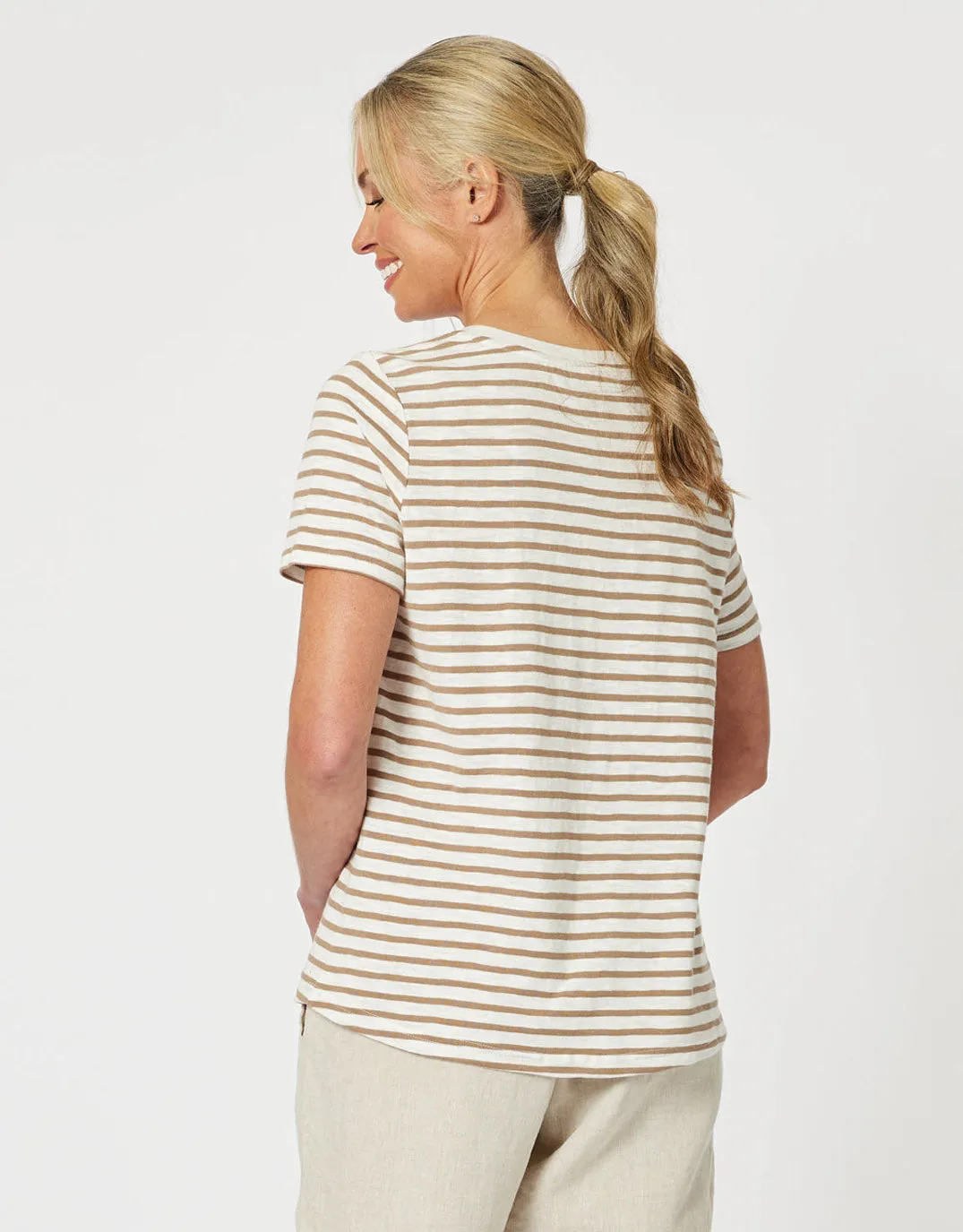 Classic Stripe Tee - Natural sold by White & Co product image thumbnail 5