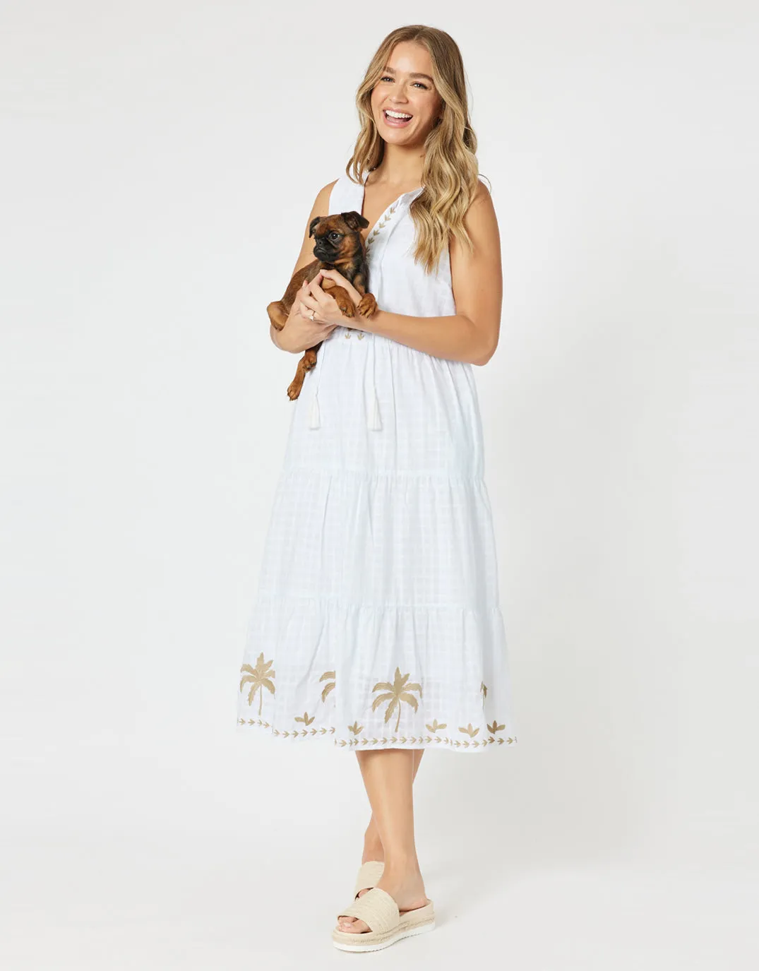 Oasis Midi Dress - White sold by White & Co product image thumbnail 3