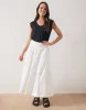 Dakota Linen Midi Skirt - White sold by White & Co