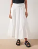 Dakota Linen Midi Skirt - White sold by White & Co