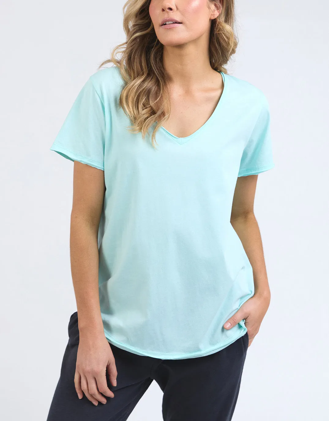 Pima Vee Tee - Tonic Blue sold by White & Co