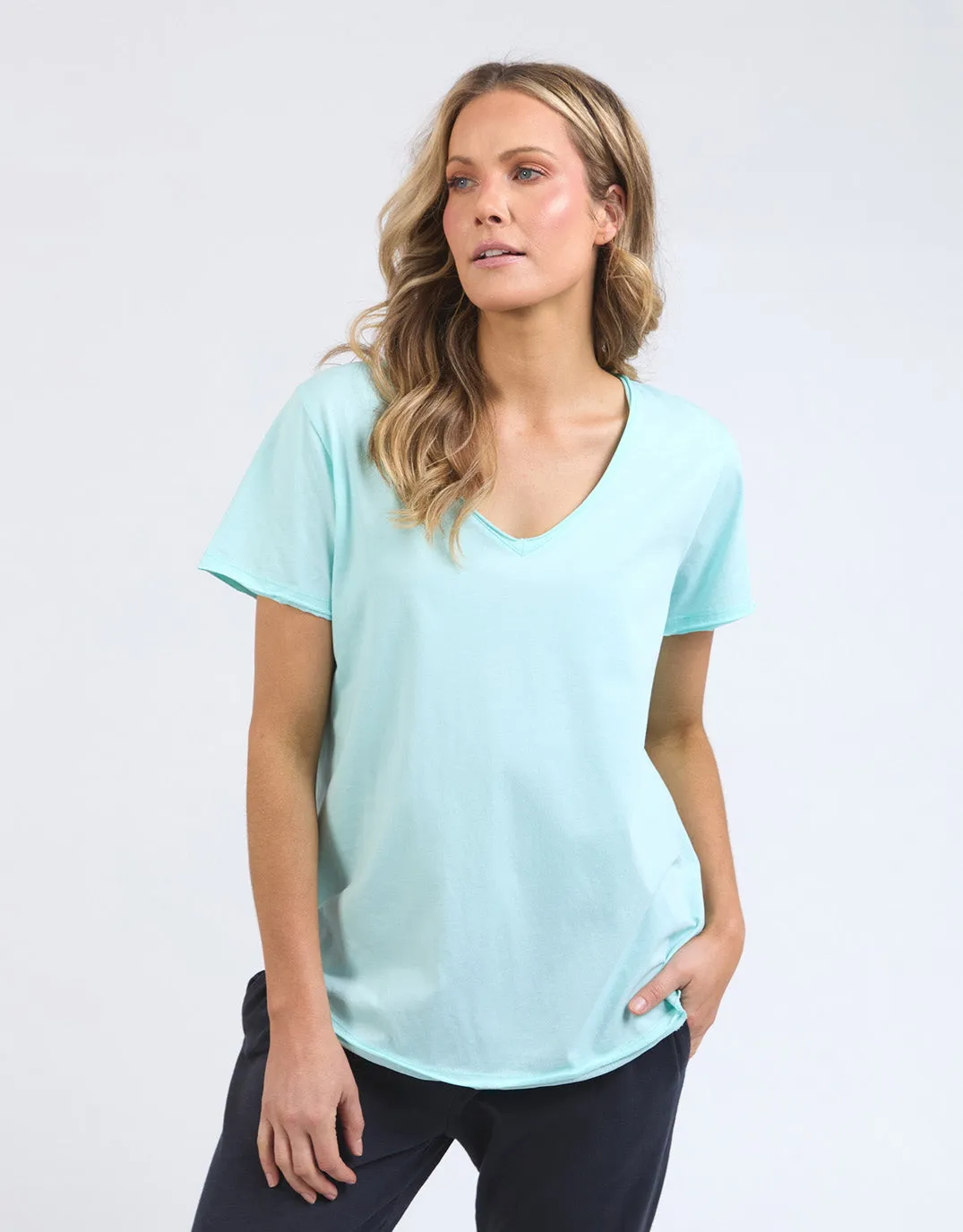 Pima Vee Tee - Tonic Blue sold by White & Co product image thumbnail 5