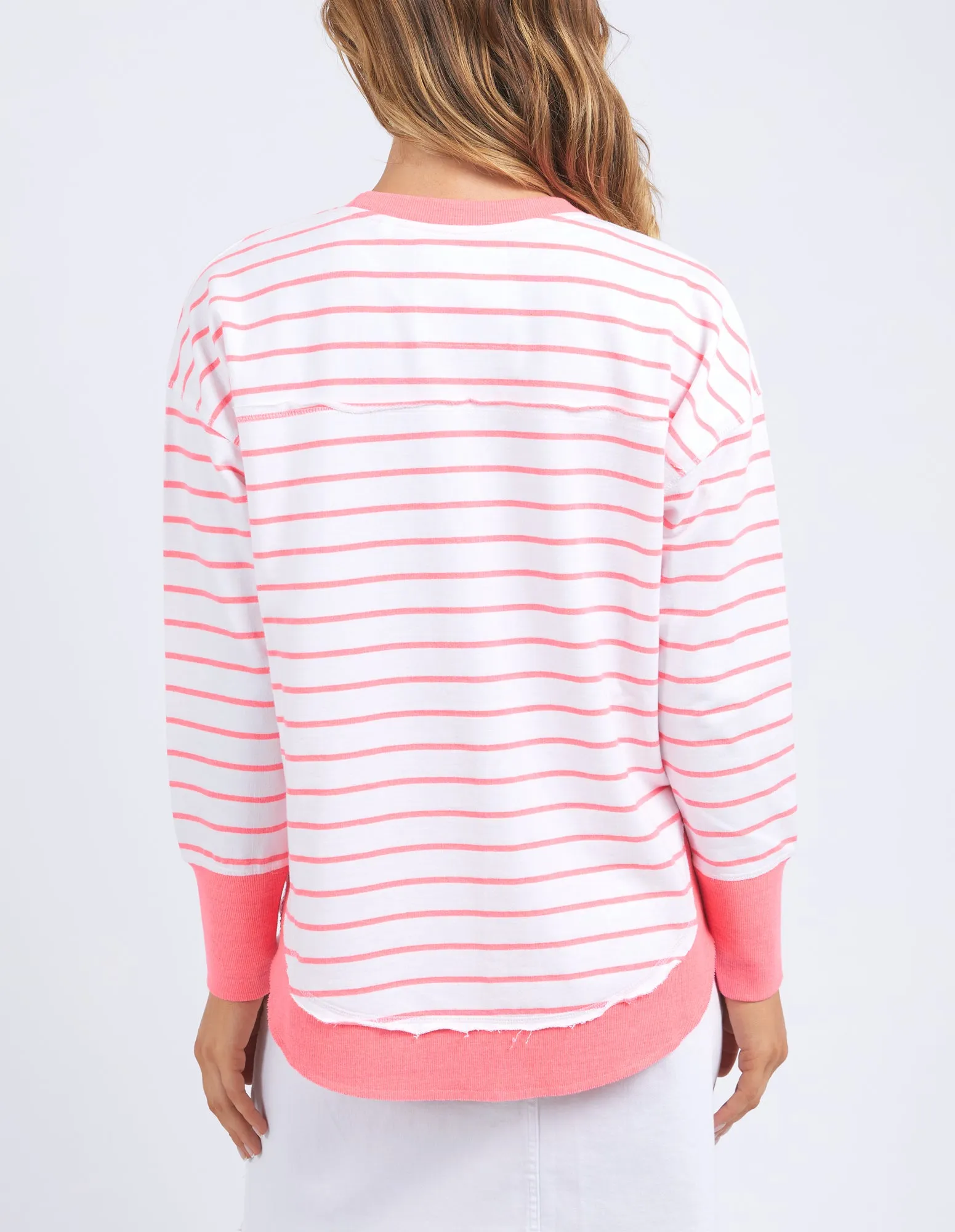 Simplified Stripe Crew - Neon Pink sold by White & Co product image thumbnail 5