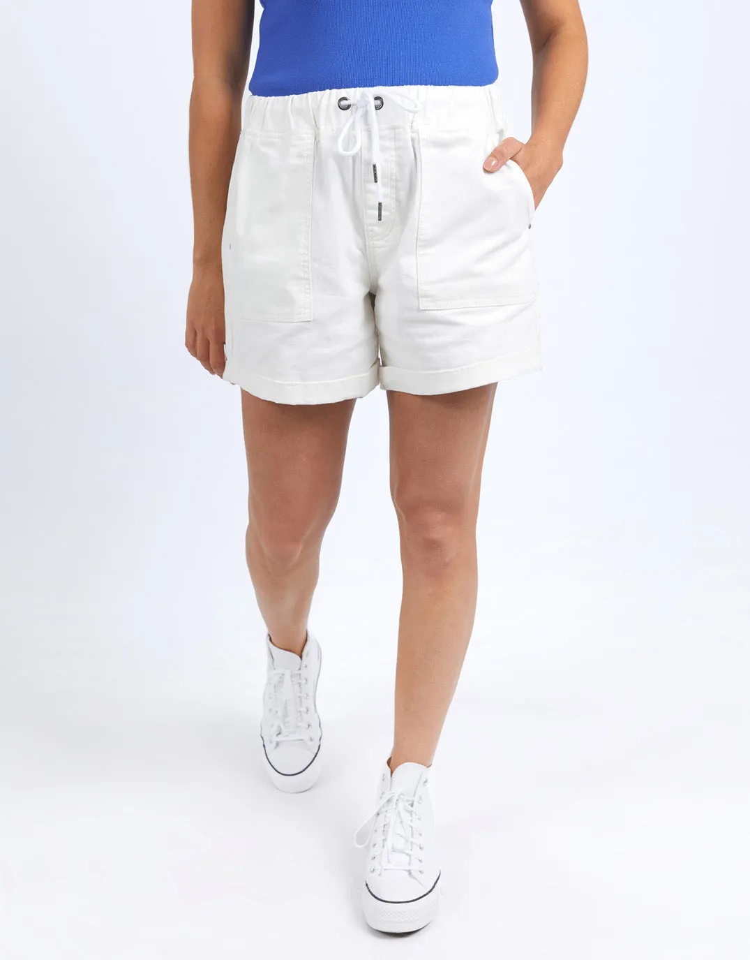Emma Relaxed Denim Short - Vintage White sold by White & Co