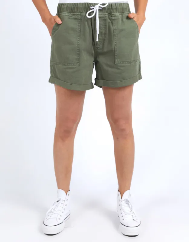 Emma Relaxed Denim Short - Four Leaf Clover sold by White & Co