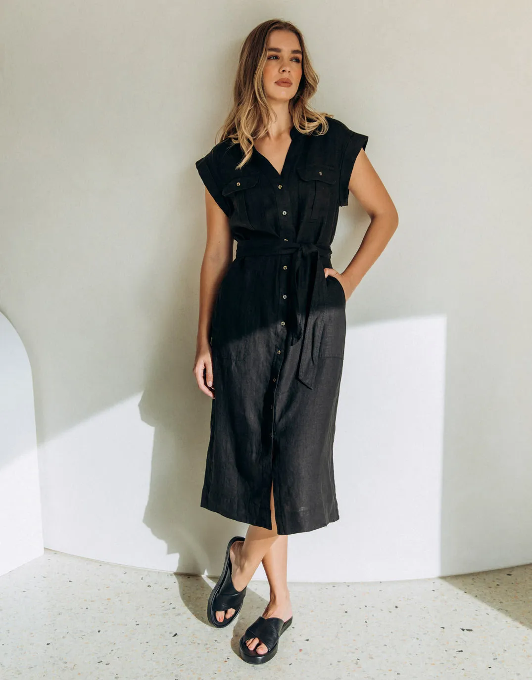 Harlow Midi Dress - Black sold by White & Co product image thumbnail 2