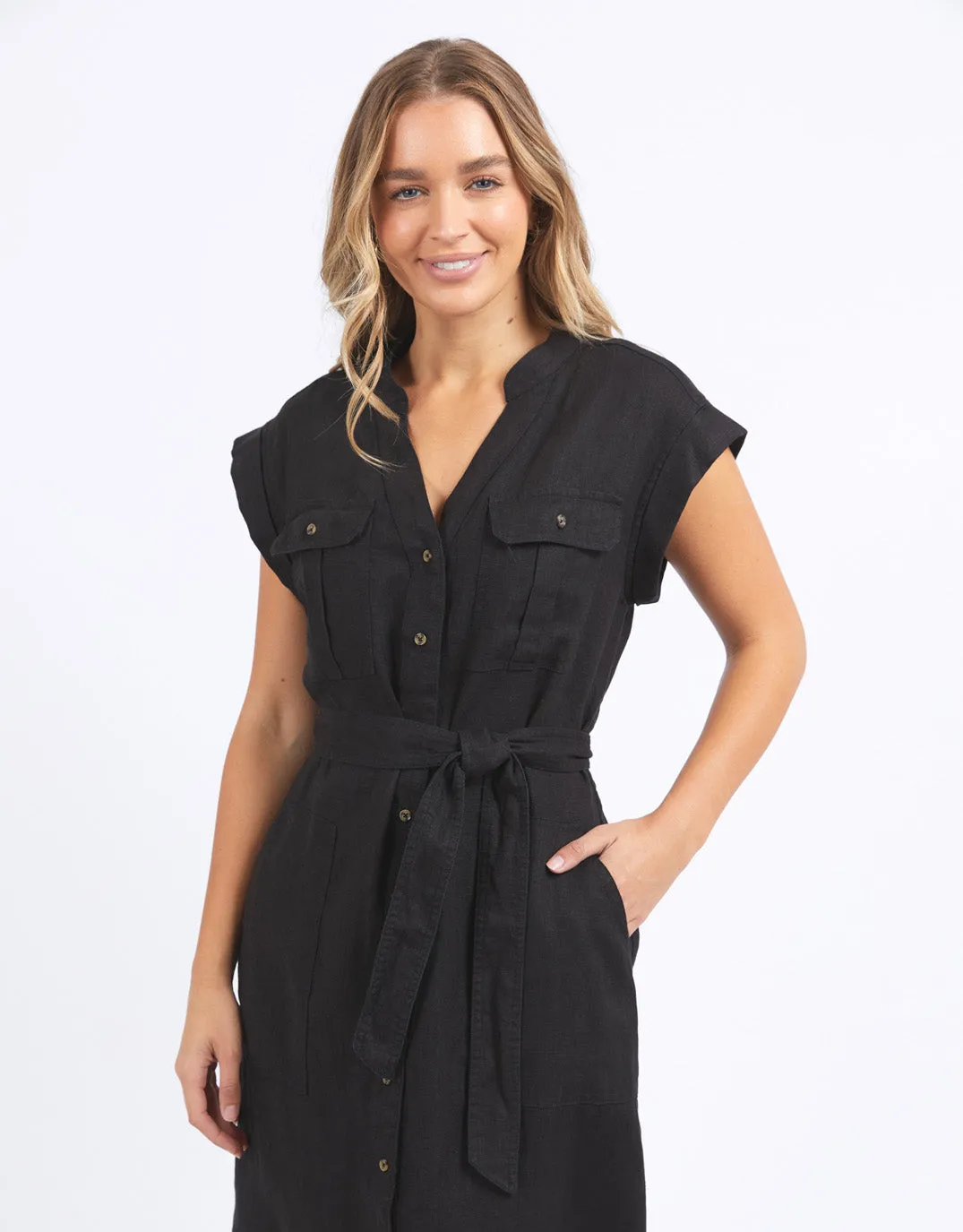 Harlow Midi Dress - Black sold by White & Co product image thumbnail 4