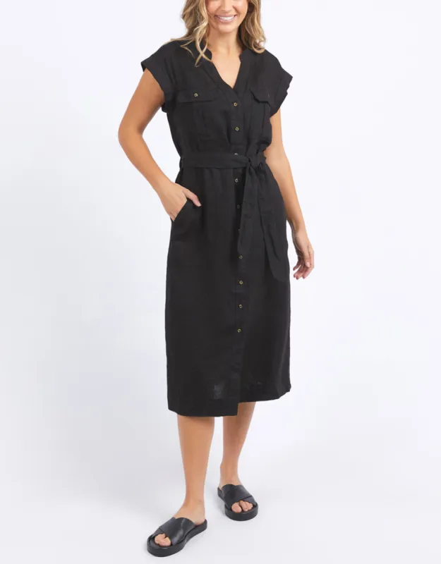 Harlow Midi Dress - Black sold by White & Co
