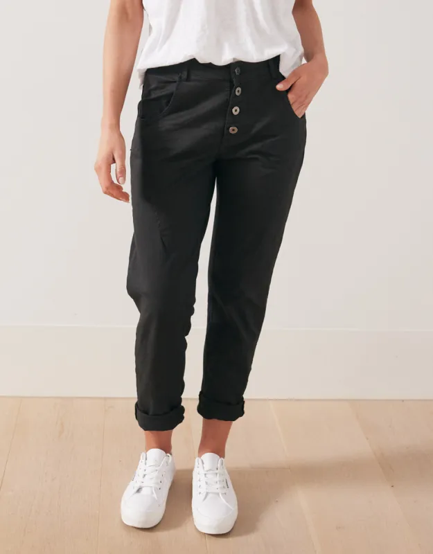 Signature Jersey Denim Pants - Black sold by White & Co