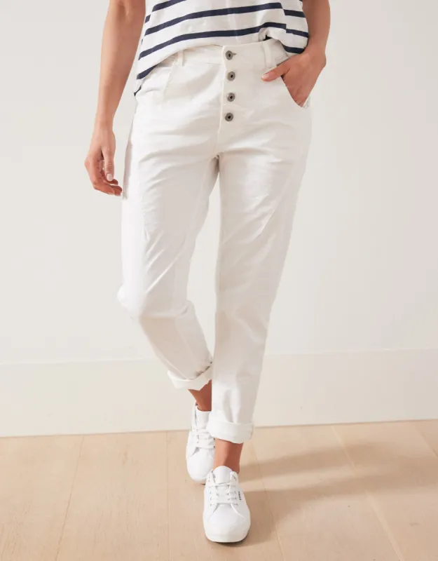 Signature Jersey Denim Pants - White sold by White & Co
