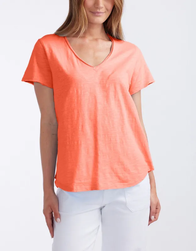Summer Vee Tee - Sunset Melon sold by White & Co