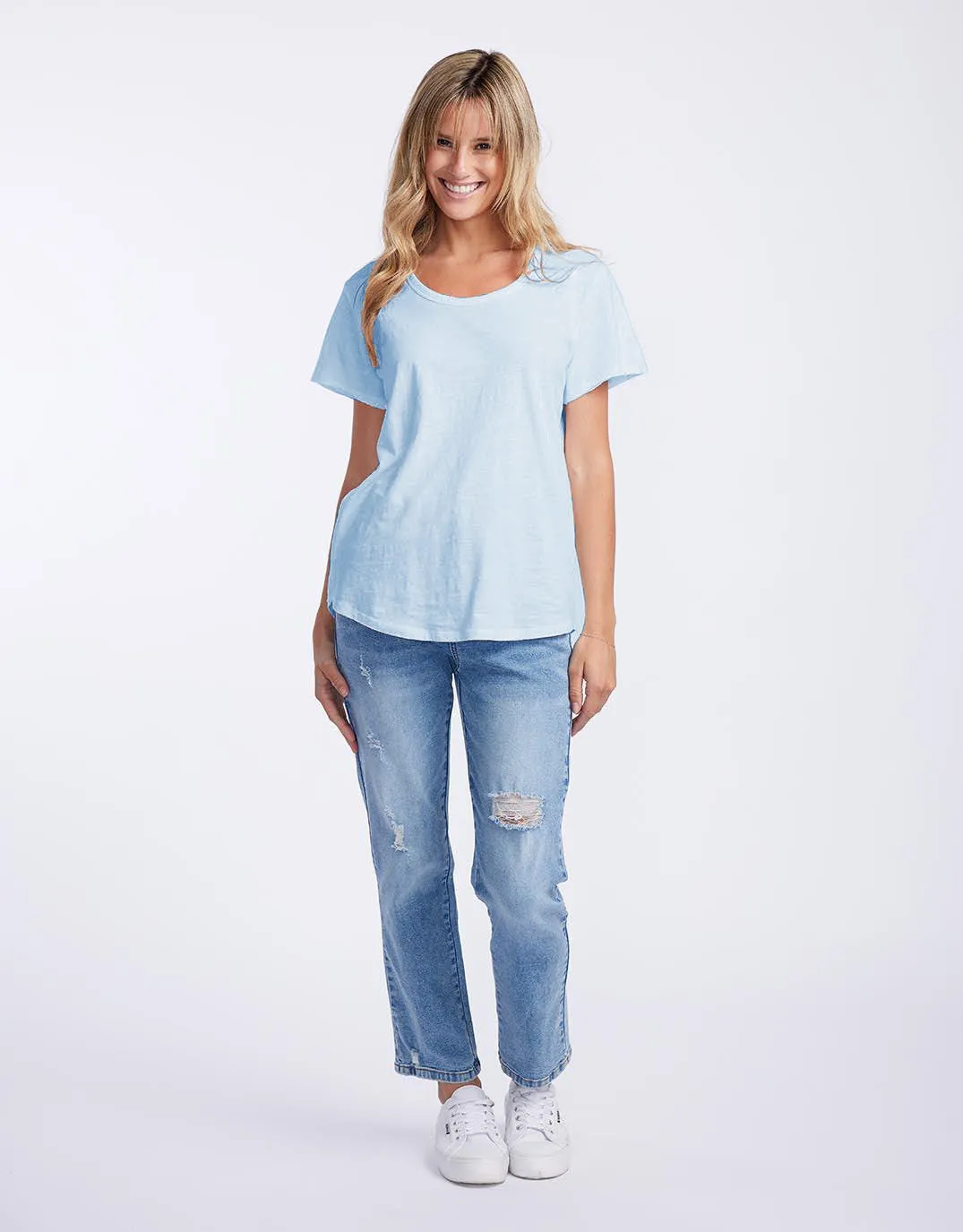 Summer Round Neck Tee - Ocean Blue sold by White & Co product image thumbnail 2
