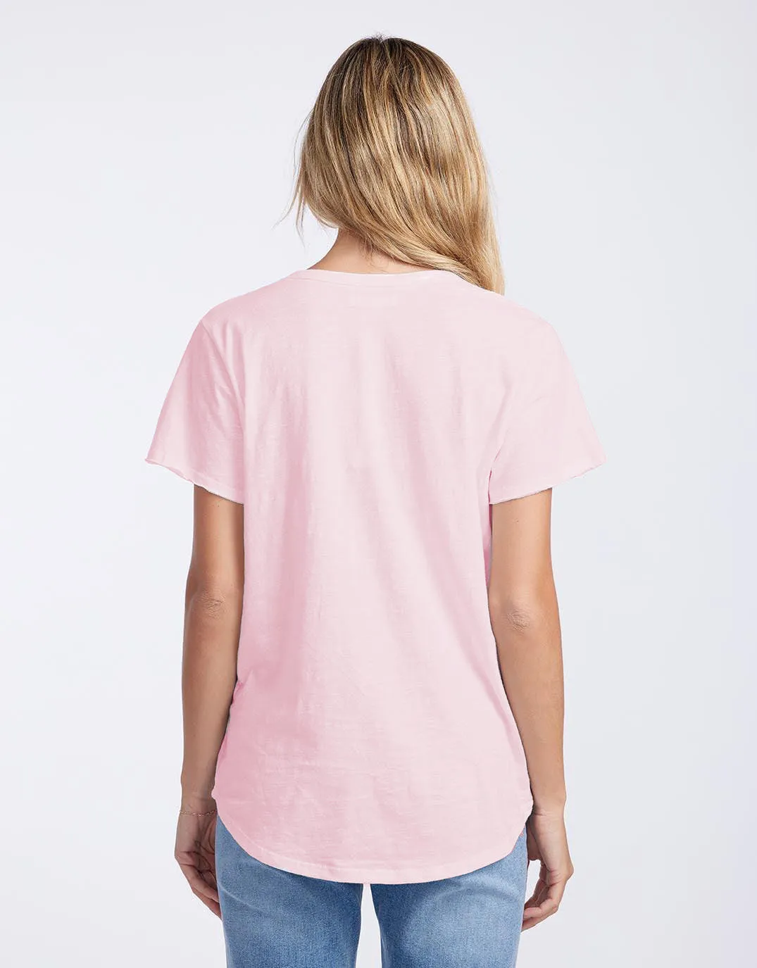 Summer Round Neck Tee - Coral Pink sold by White & Co product image thumbnail 3