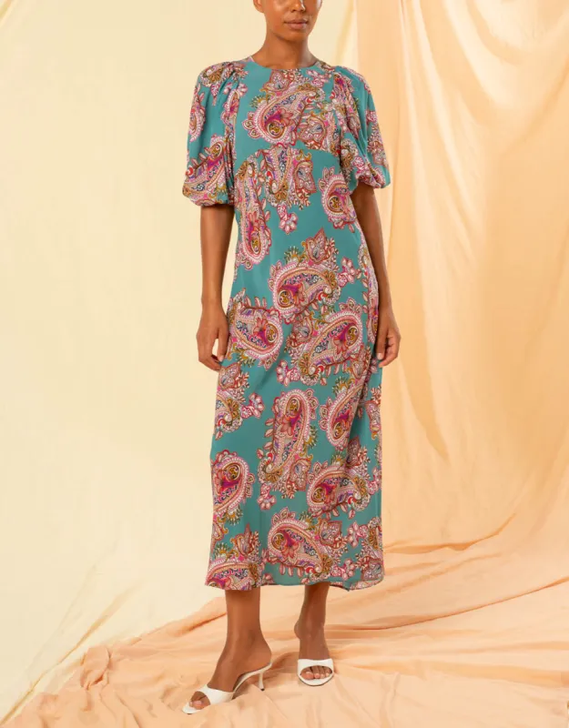 Alessa Dress -Ocean Paisley sold by White & Co
