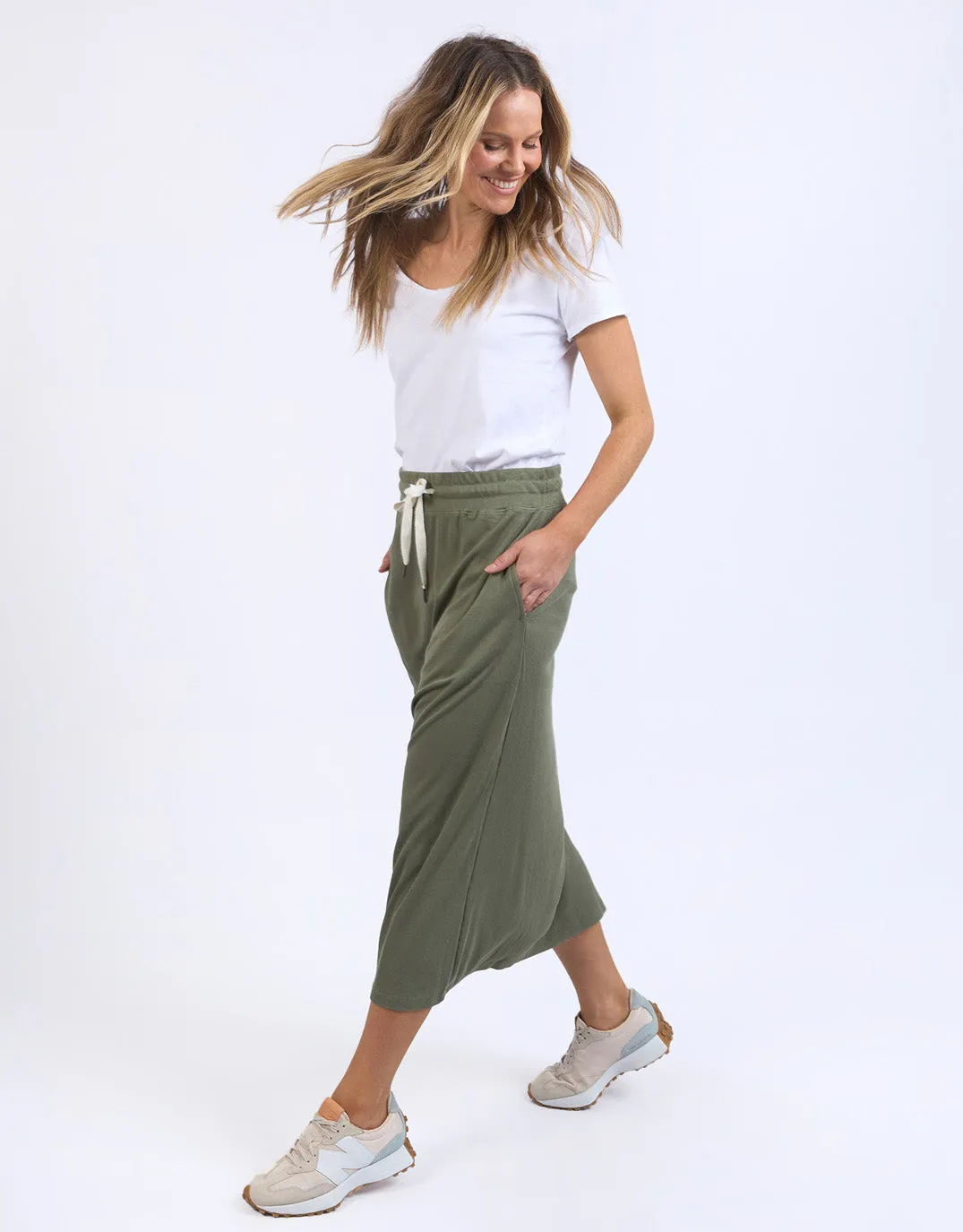 Xanthe Rib Skirt - Clover sold by White & Co product image thumbnail 3