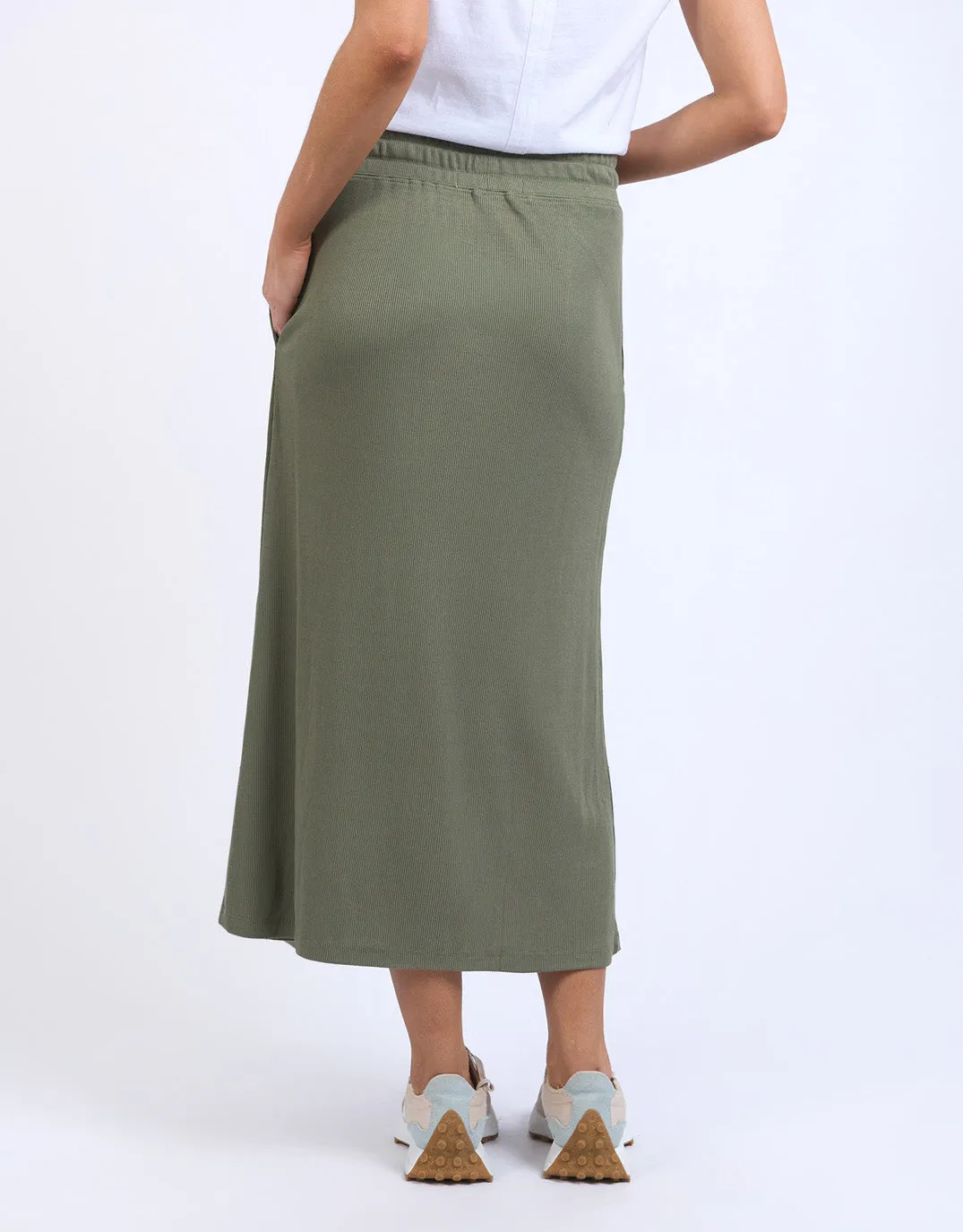 Xanthe Rib Skirt - Clover sold by White & Co product image thumbnail 5