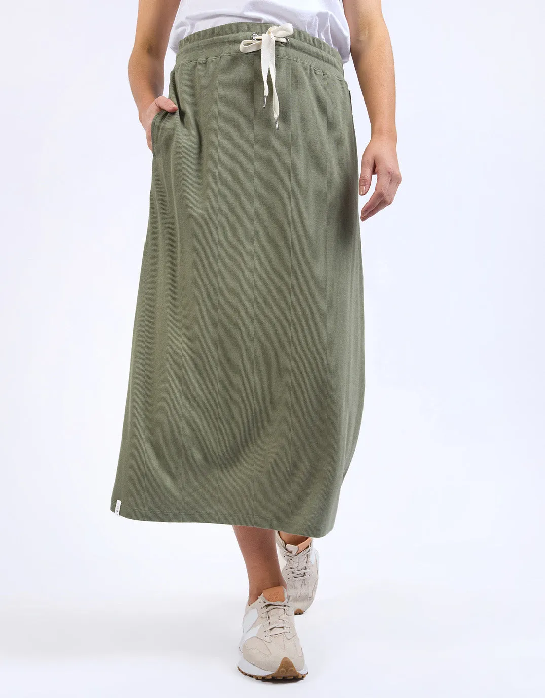 Xanthe Rib Skirt - Clover sold by White & Co product image thumbnail 4