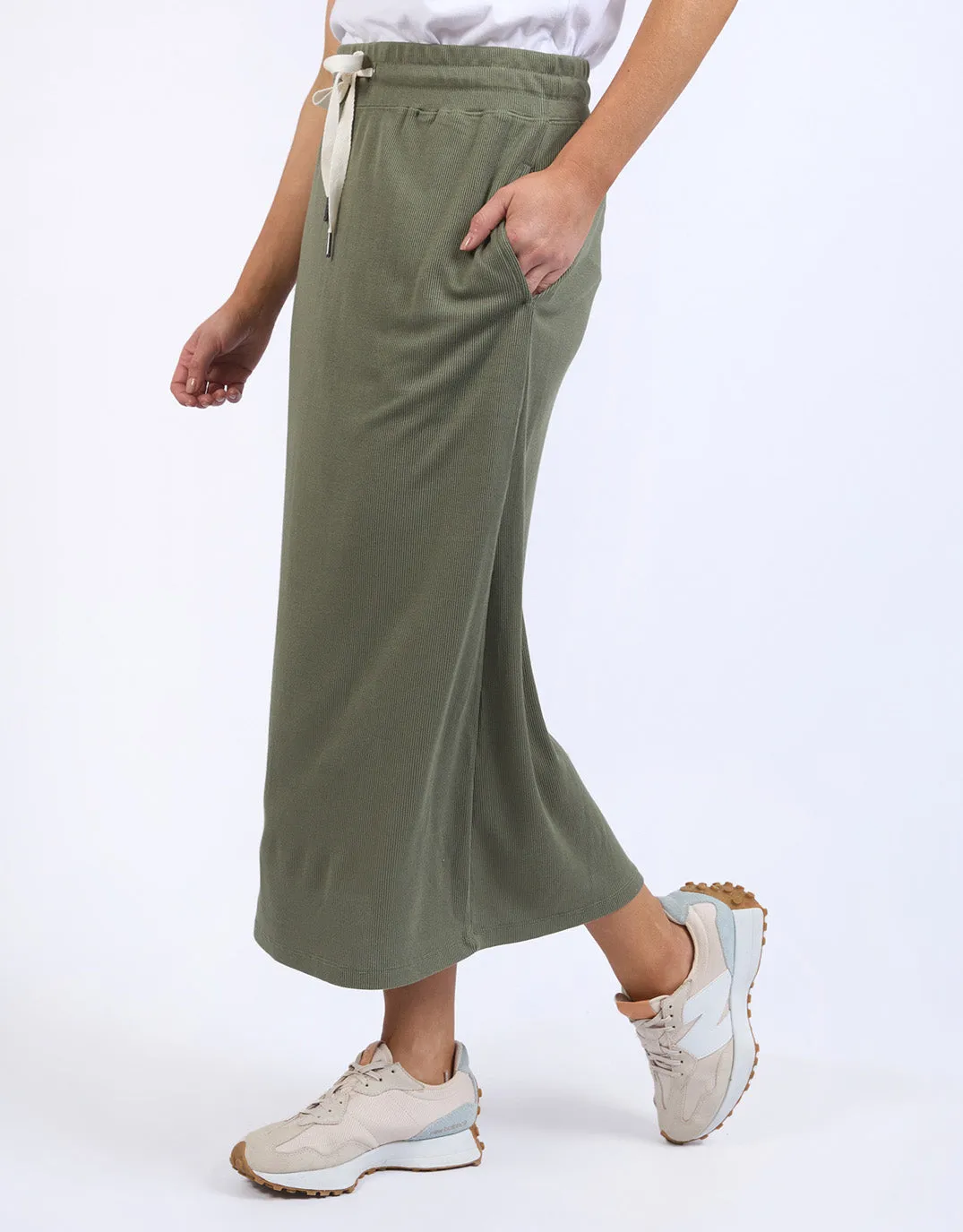 Xanthe Rib Skirt - Clover sold by White & Co