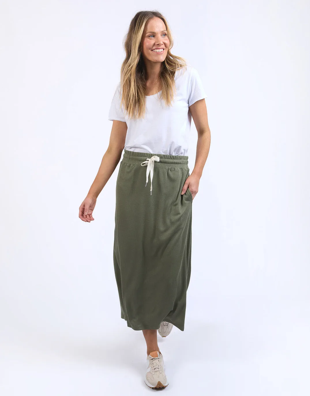 Xanthe Rib Skirt - Clover sold by White & Co product image thumbnail 2