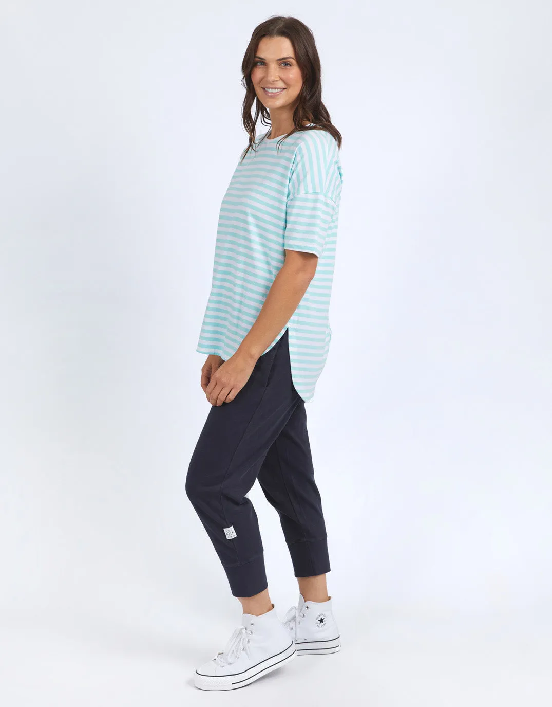 Lauren Short Sleeve Tee - Tonic Blue/White Stripe sold by White & Co product image thumbnail 4