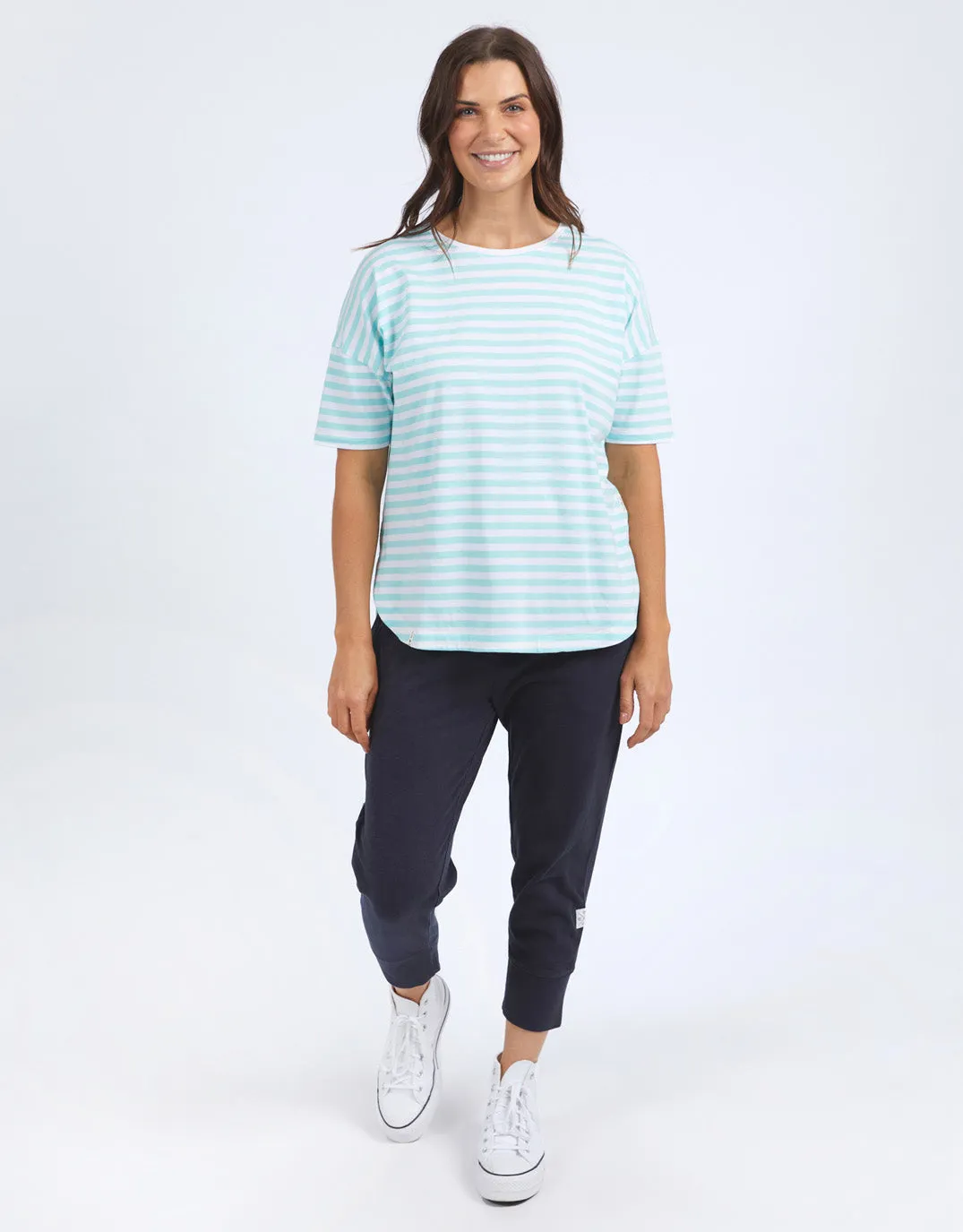 Lauren Short Sleeve Tee - Tonic Blue/White Stripe sold by White & Co product image thumbnail 3