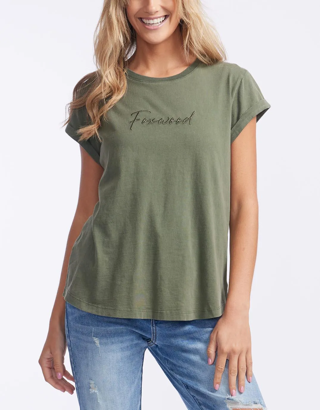Signature Tee - Khaki sold by White & Co