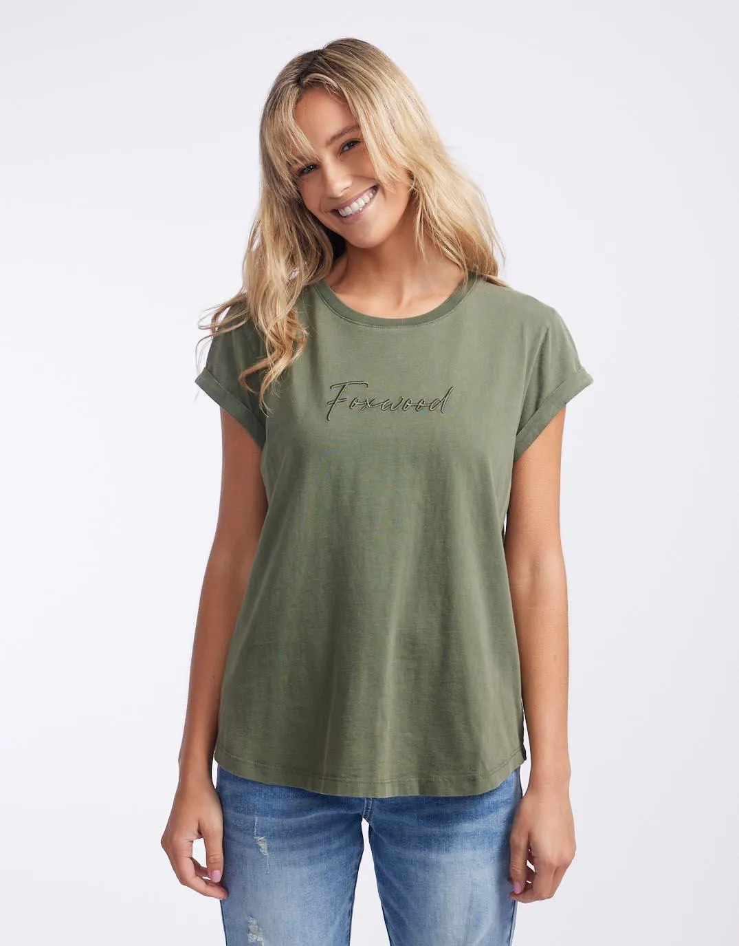 Signature Tee - Khaki sold by White & Co product image thumbnail 5
