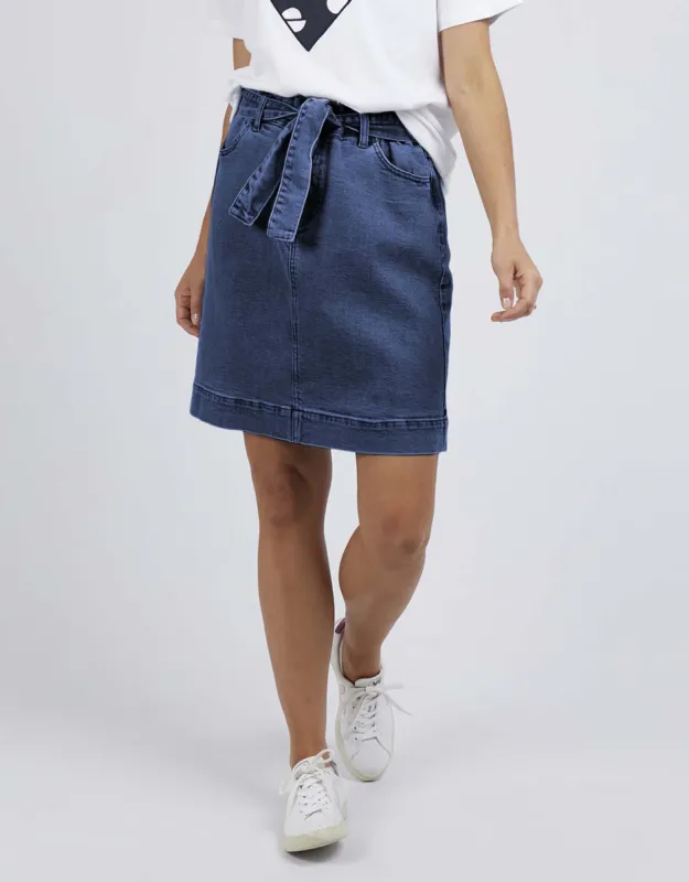Grace Denim Skirt - Dark Blue Wash sold by White & Co
