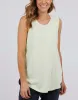 Cloud Scoop Tank - Lime Cream sold by White & Co