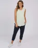Cloud Scoop Tank - Lime Cream sold by White & Co