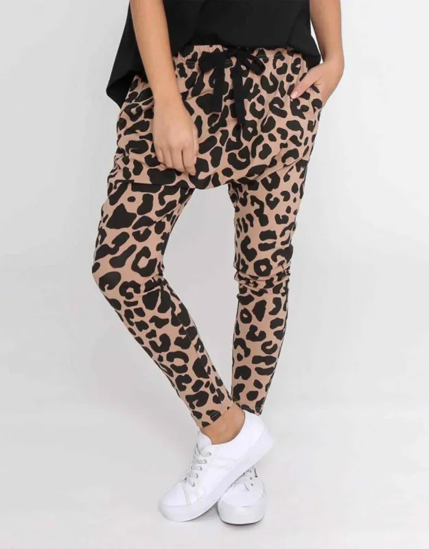 Jordan Joggers - Tan Leopard sold by White & Co