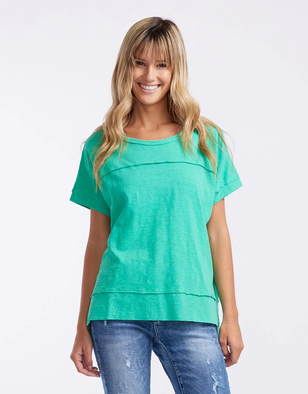 Allison Tee - Bright Green sold by White & Co product image thumbnail 3