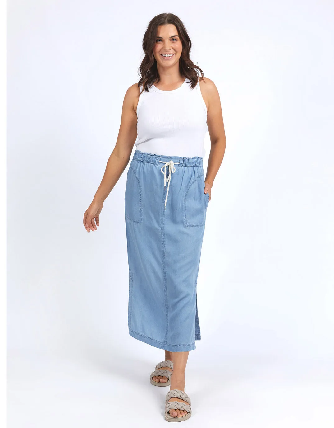Penny Utility Skirt - Mid Blue Wash sold by White & Co product image thumbnail 3