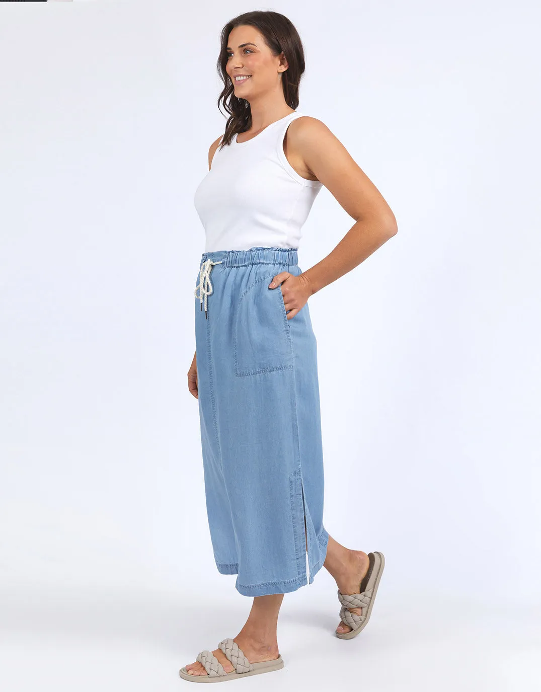 Penny Utility Skirt - Mid Blue Wash sold by White & Co product image thumbnail 5