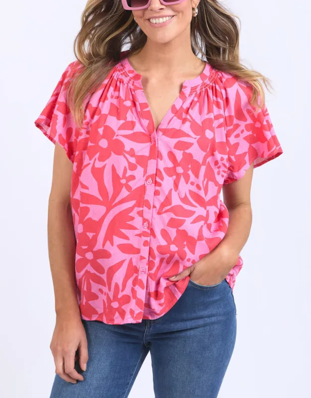 Sunset Hour Blouse - Sunset Hour Print sold by White & Co