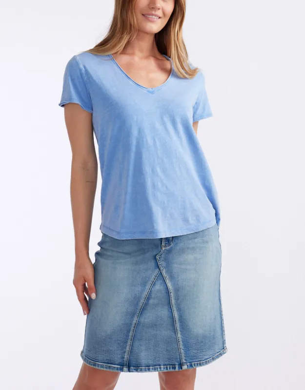 Original V Neck T-Shirt - Danish Blue sold by White & Co