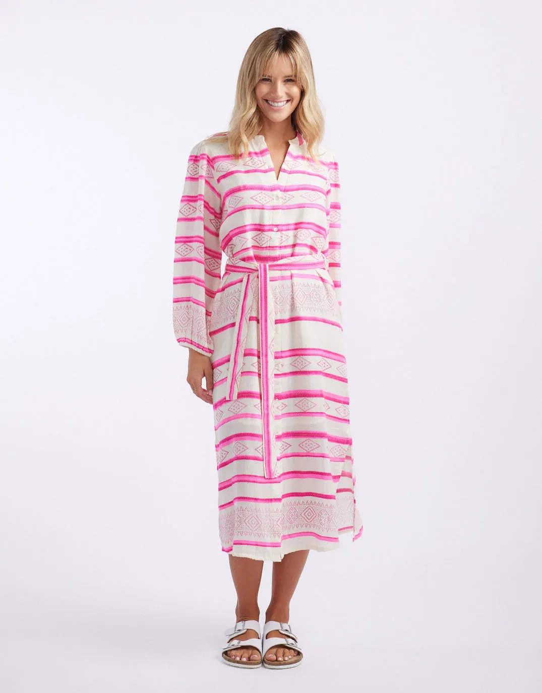 Palm Island Dress - Neon Pink Stripe sold by White & Co product image thumbnail 5