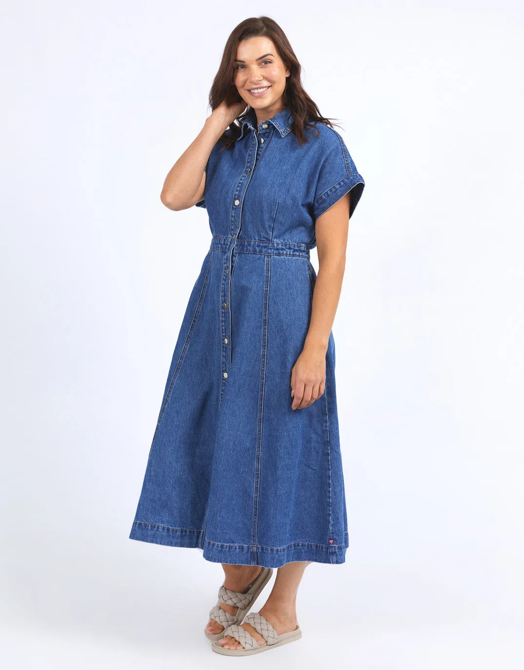 Aimee Denim Dress - Mid Blue Wash sold by White & Co product image thumbnail 2