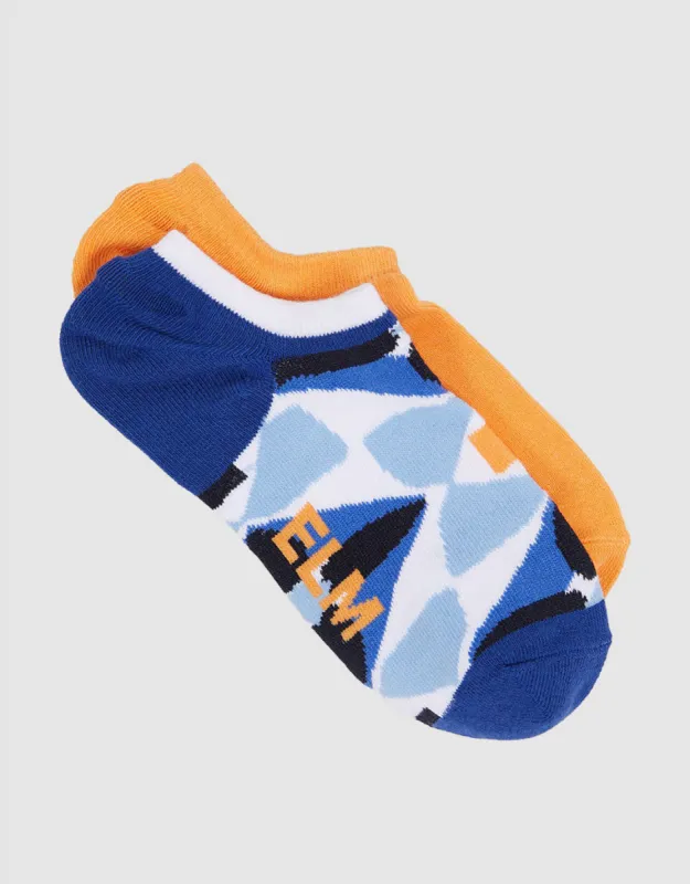 No Show Socks 2Pk - Tile sold by White & Co