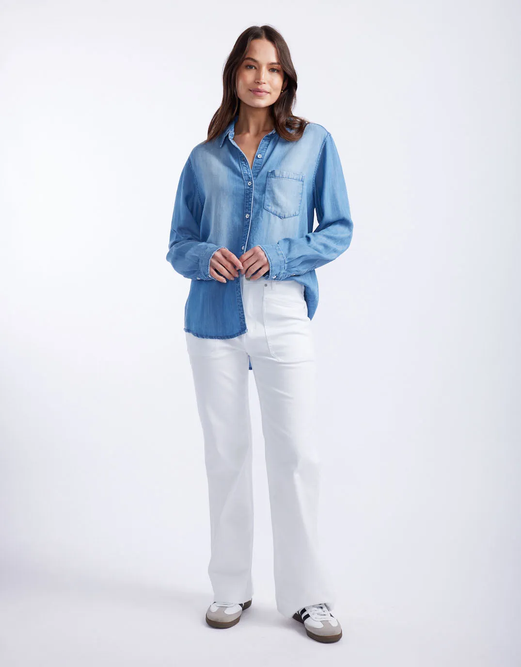 Ava Vintage Shirt - Denim sold by White & Co product image thumbnail 5