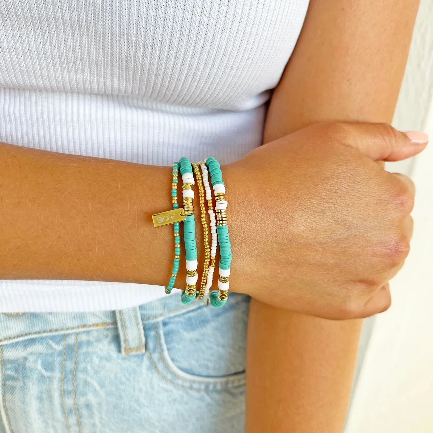 Sunny Bracelet Set - Ocean sold by White & Co product image thumbnail 2