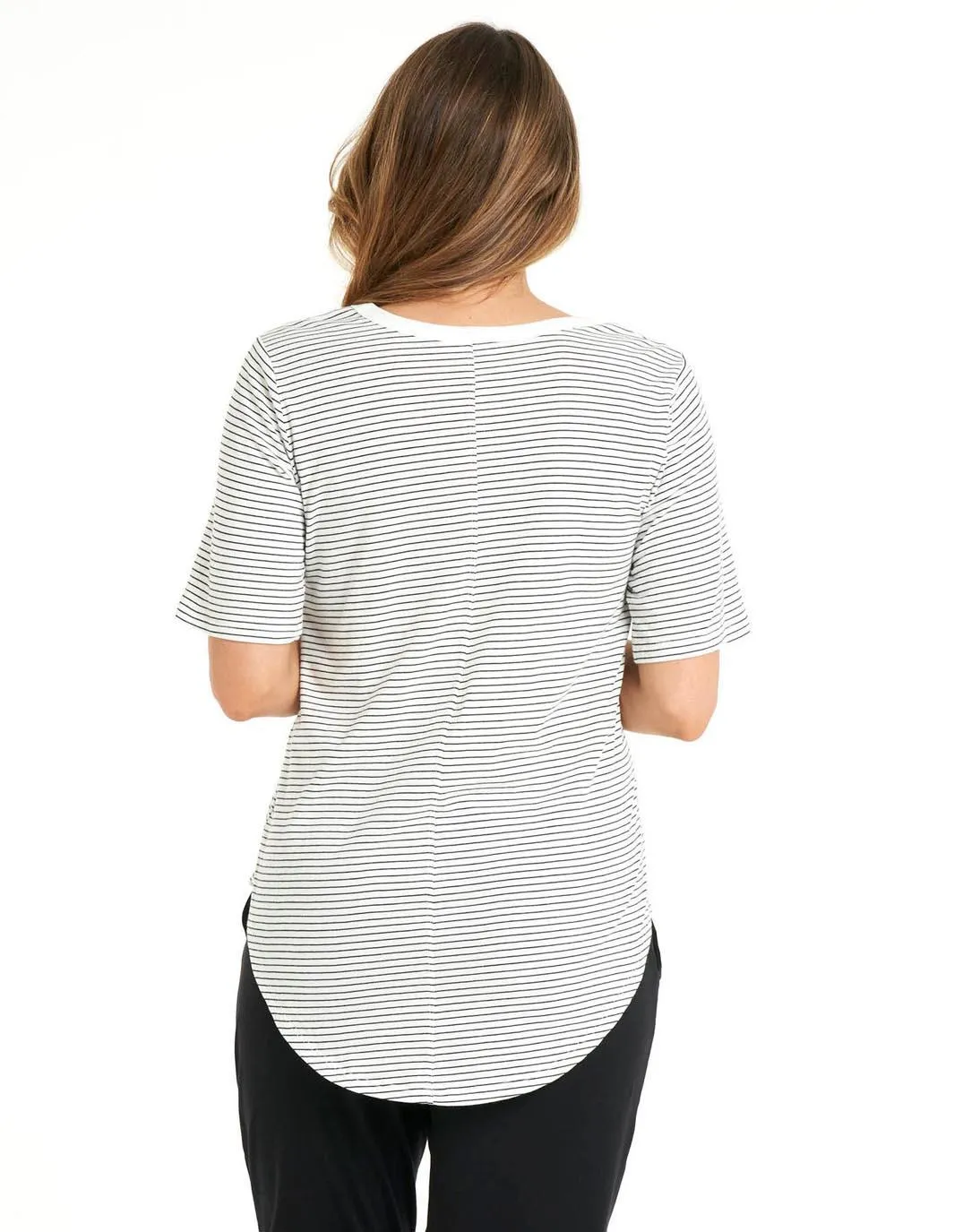 Ariana Tee - White/Black Stripe sold by White & Co product image thumbnail 4