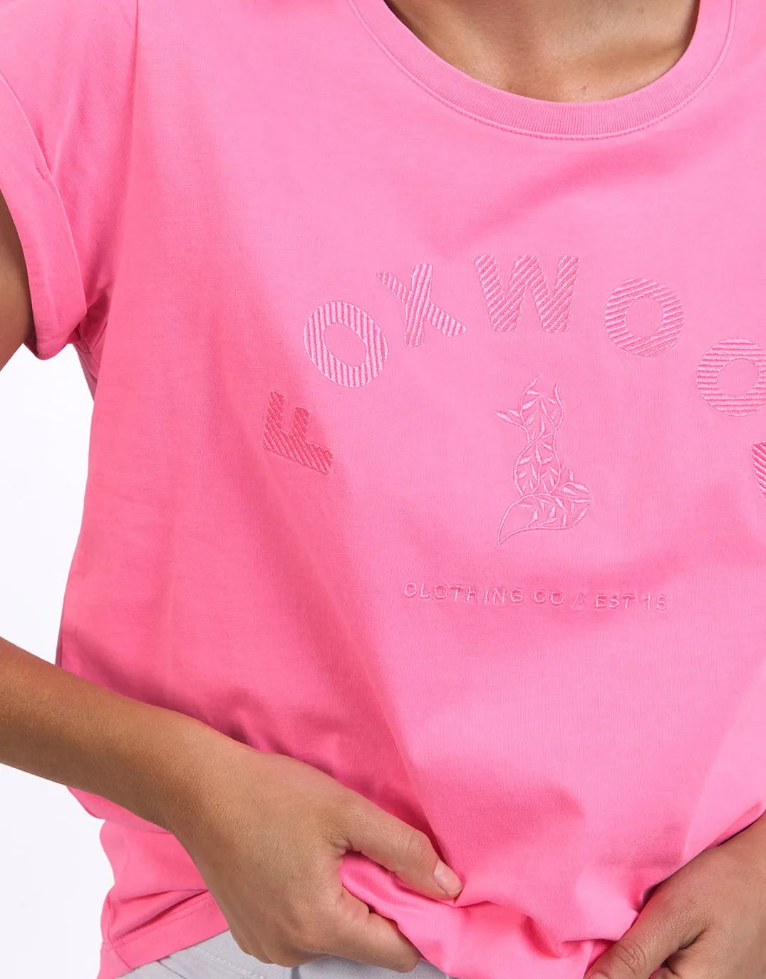 Effortless Tee - Neon Rose sold by White & Co product image thumbnail 5