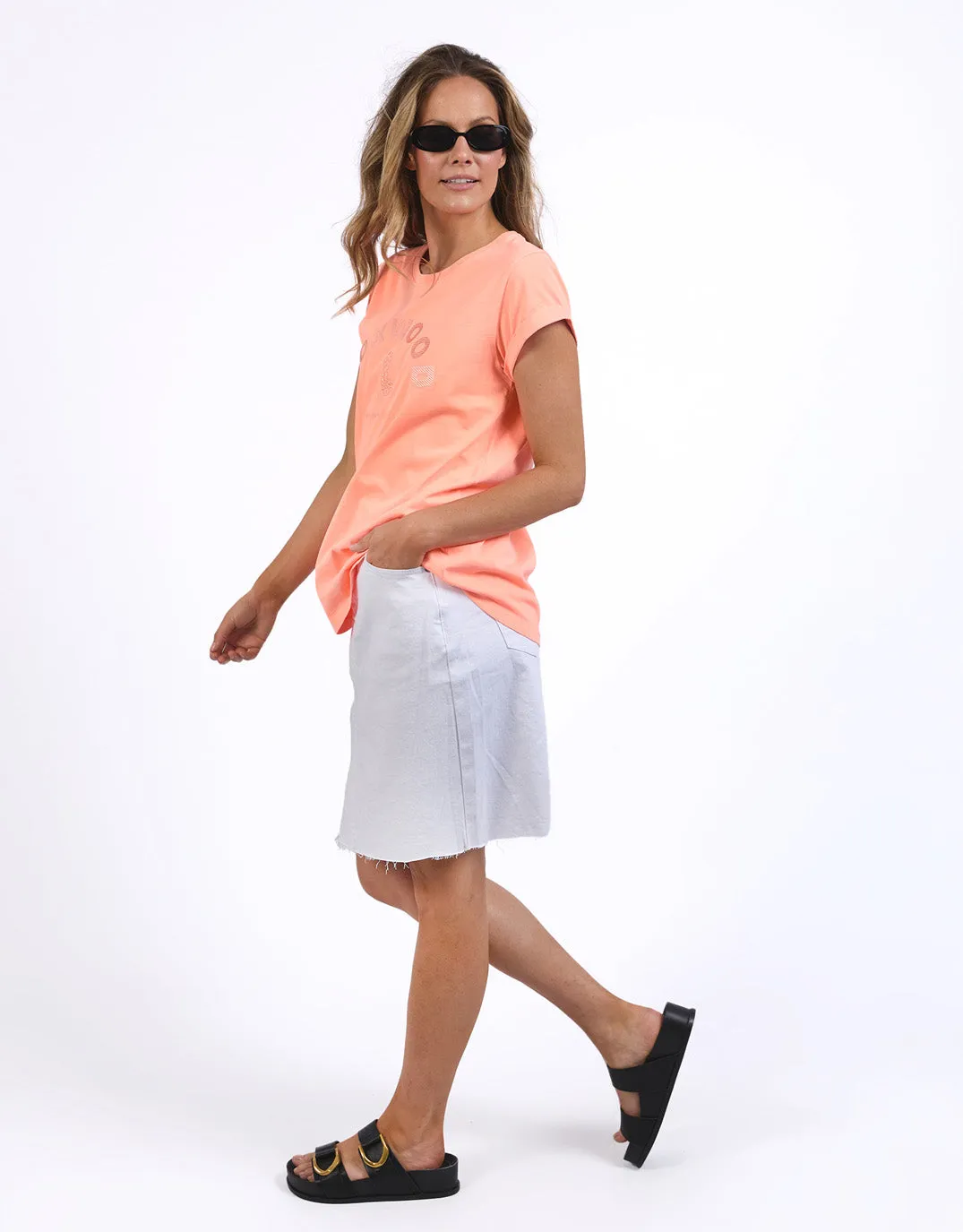 Effortless Tee - Neon Peach sold by White & Co product image thumbnail 3
