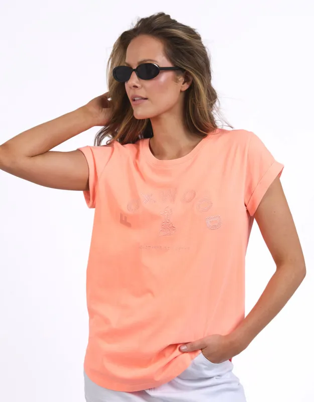 Effortless Tee - Neon Peach sold by White & Co