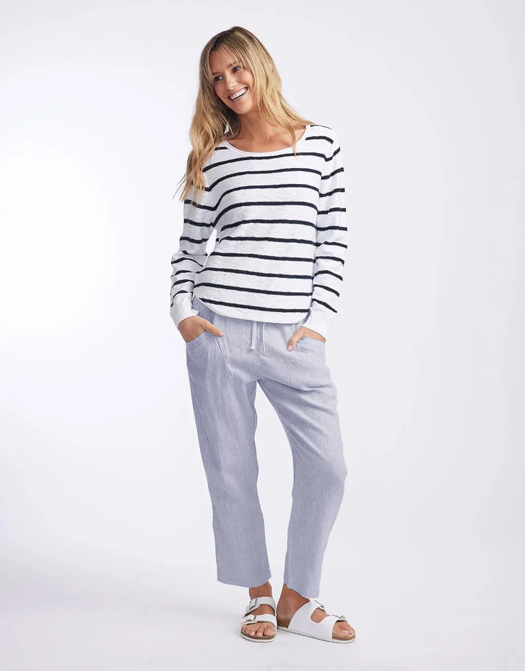 Luxe Linen Pants - Chambray Blue sold by White & Co product image thumbnail 3